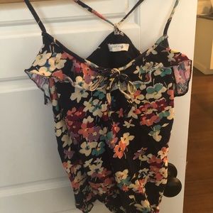 ⭐️4/$25 Aerie Blue Floral Tank Top